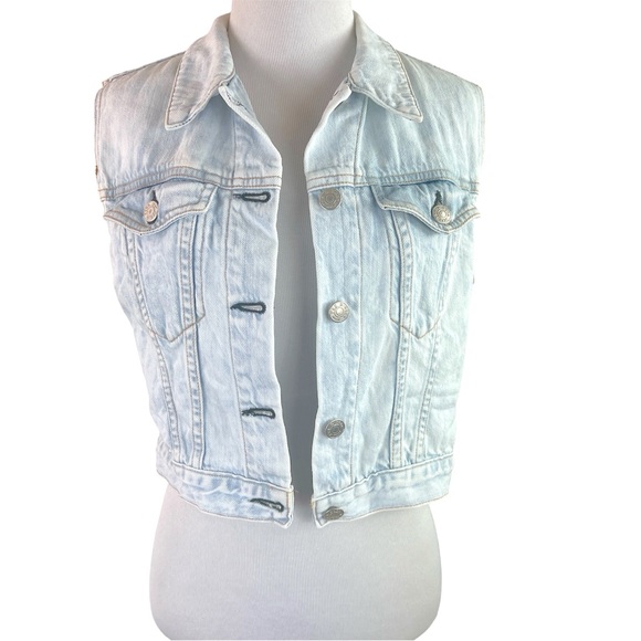 Rag & Bone Denim Vest in Bleach Out - Picture 3 of 5